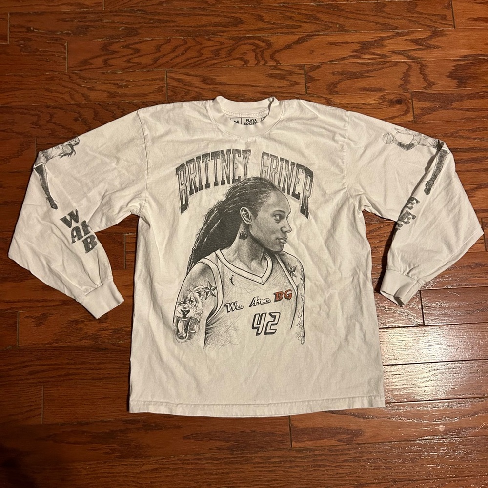 Sketch art Brittney Griner Playa Society long sleeve